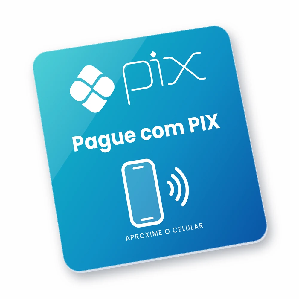 Placa Pix 10x10 com NFC