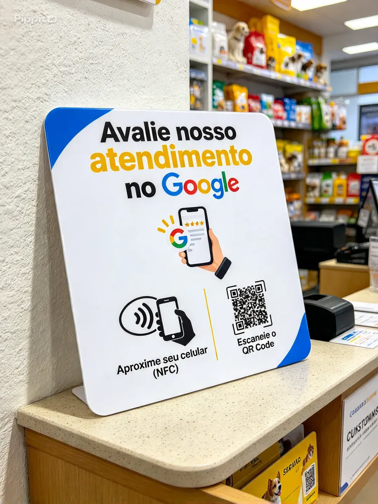 Plaquinha GCard-PRÓ 10x10 no balcão 4
