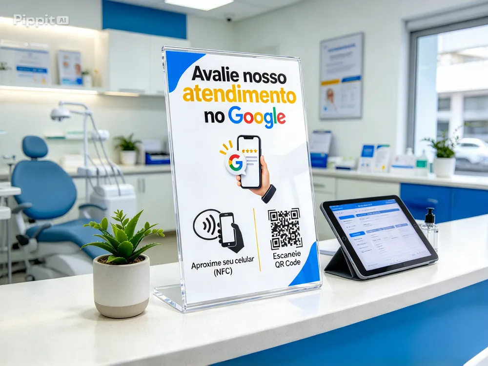 Plaquinha GCard-PRÓ 10x10 no balcão 3
